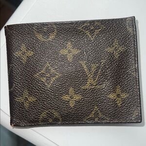 Vintage  Louis Vuitton Monogram Billfold Wallet With Flaws